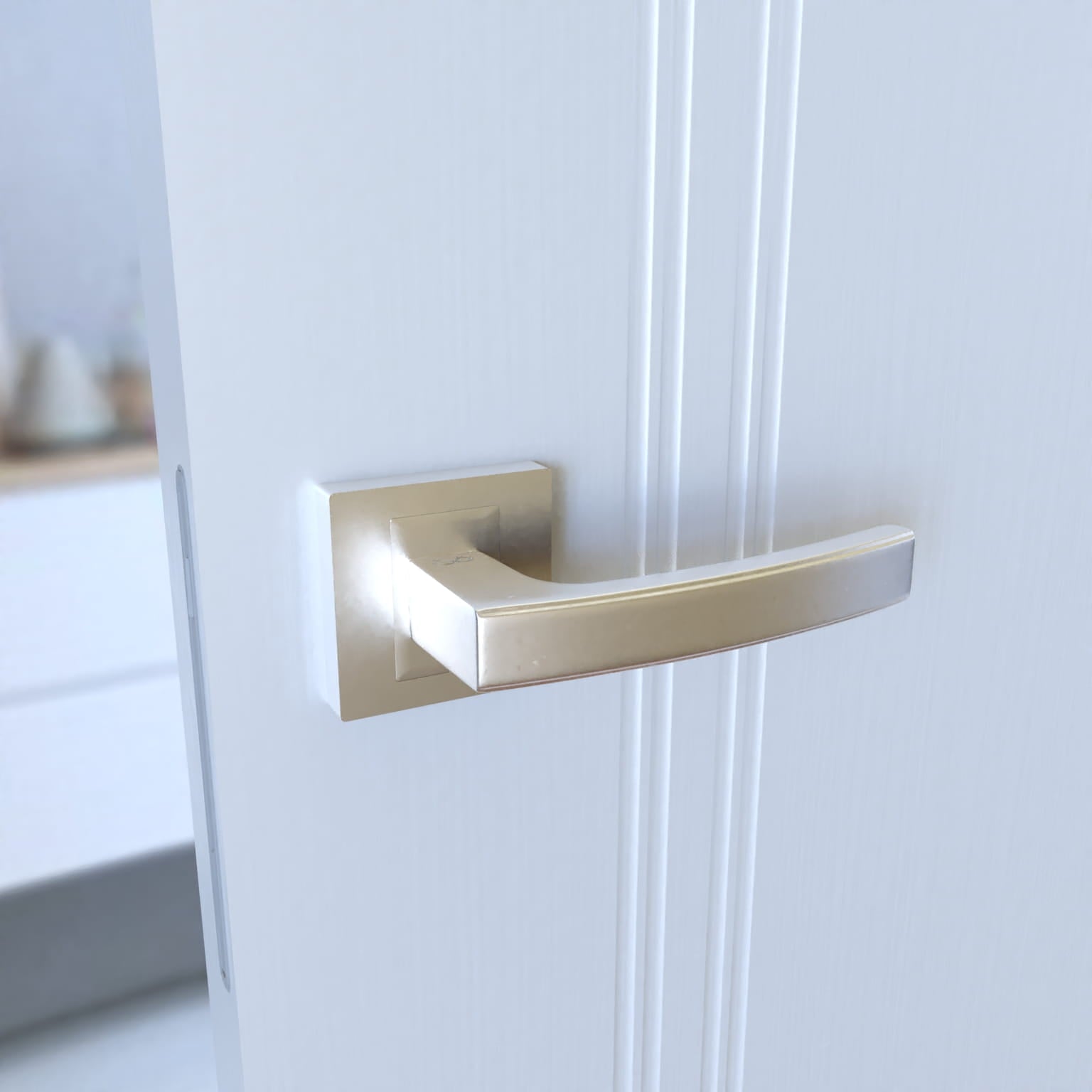 Infinity Line Hermes KHR 300 Satin - Door Handle on a Square Rose