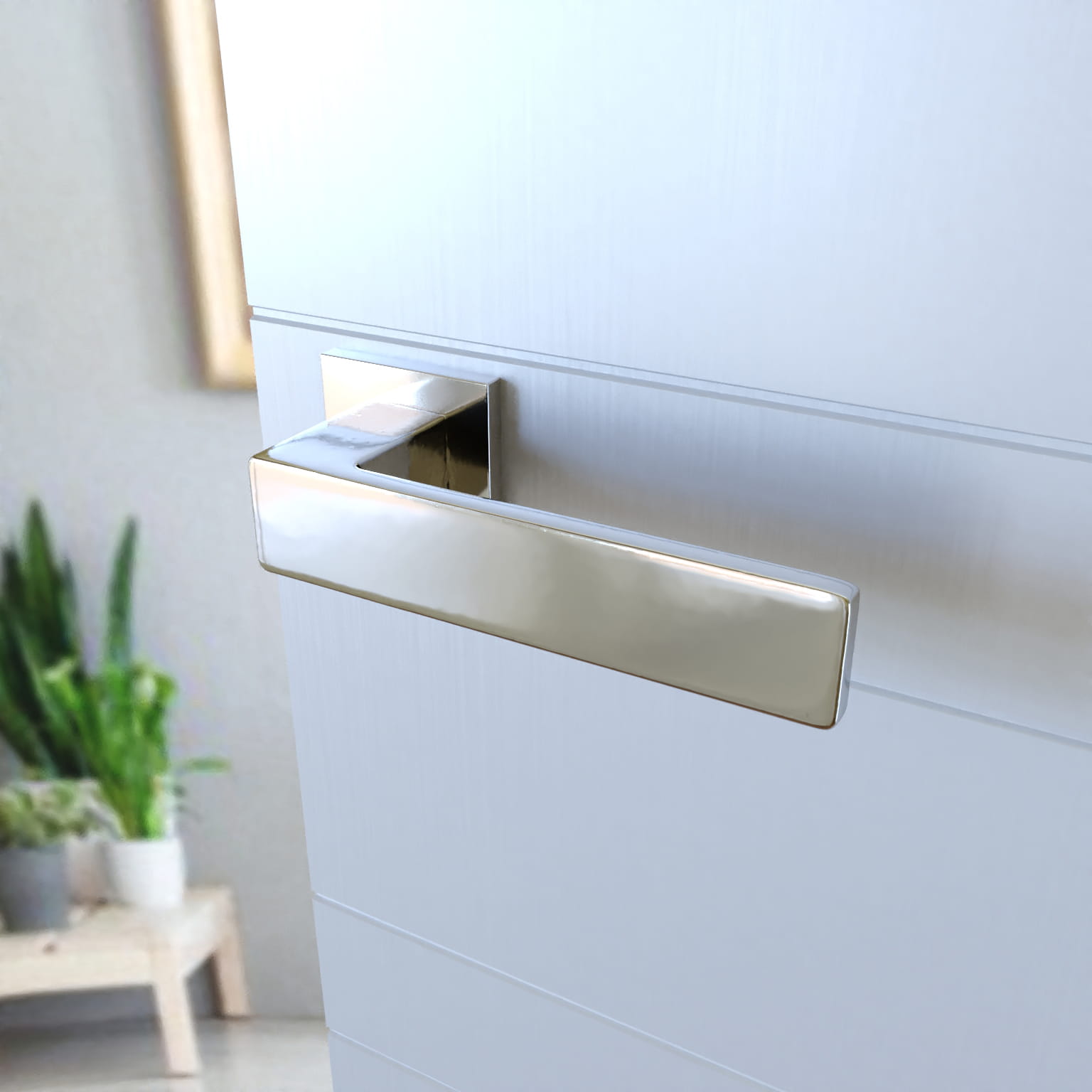 Infinity Line Imperia Chrome KIMP 700 - Door Handle on a Square Rose