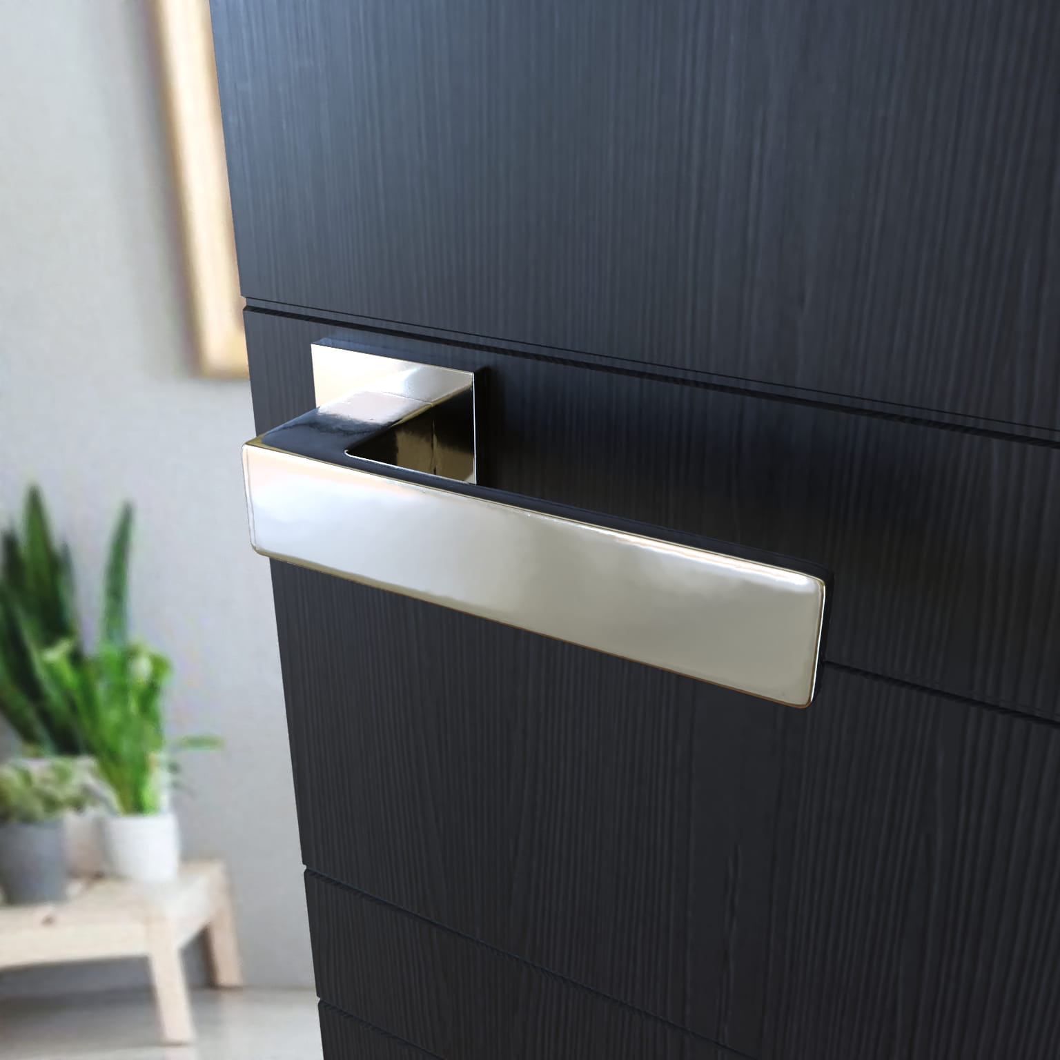 Infinity Line Imperia Chrome KIMP 700 - Door Handle on a Square Rose