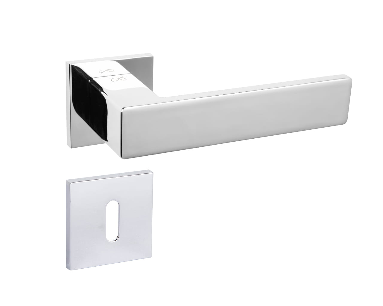 Infinity Line Imperia Chrome KIMP 700 - Door Handle on a Square Rose
