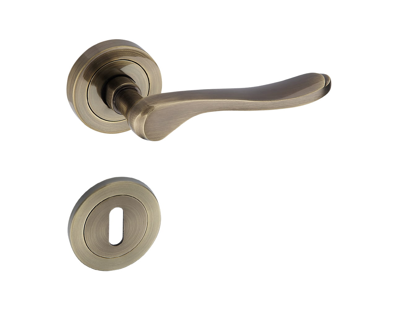 Infinity Line Julia KJU 400 Patina - Door Handle on a Round Rose