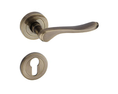 Julia KJU 400 Patina - Door Handle on a Round Rose