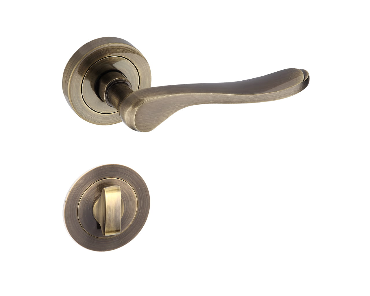 Infinity Line Julia KJU 400 Patina - Door Handle on a Round Rose