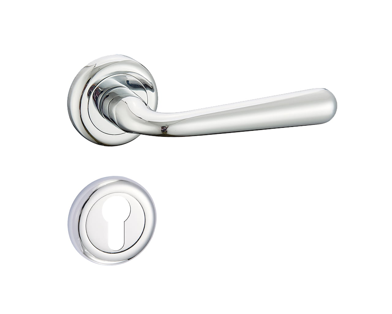 Infinity Line Lea KLE 700 Chrome - Door Handle on a Round Rose
