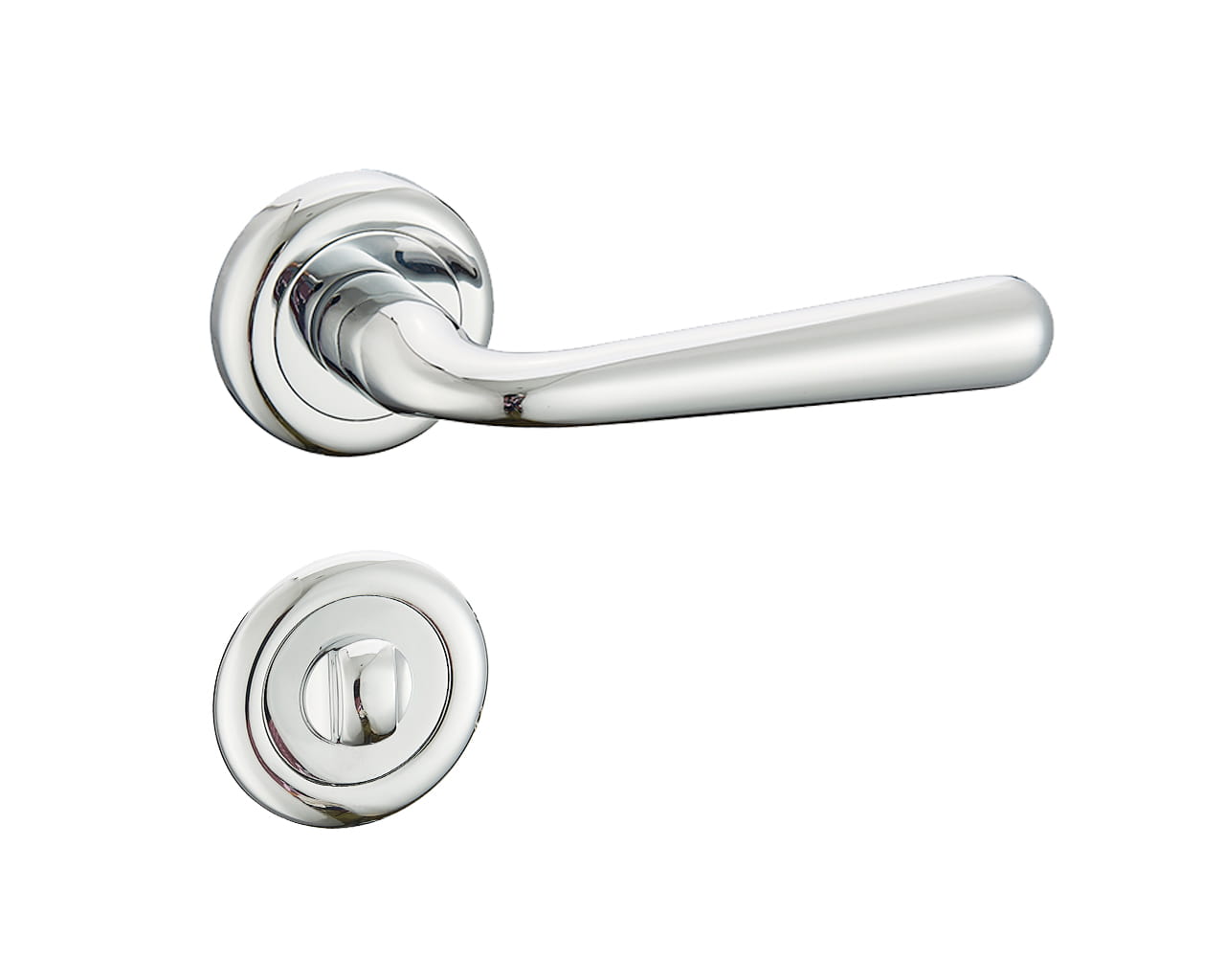 Infinity Line Lea KLE 700 Chrome - Door Handle on a Round Rose