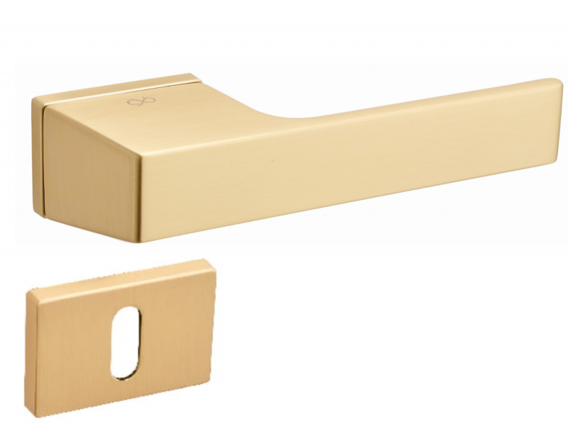 Sky KSKY Gold Matt MG00 - Door Handle on a Rose