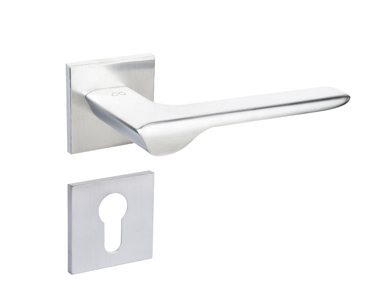Infinity Line Linea SLIM Mattt Chrome WEDGE S M700 - Door Handle on a Square Rose