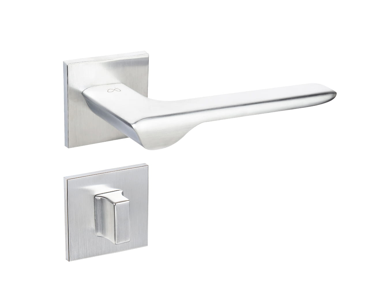 Infinity Line Linea SLIM Mattt Chrome WEDGE S M700 - Door Handle on a Square Rose