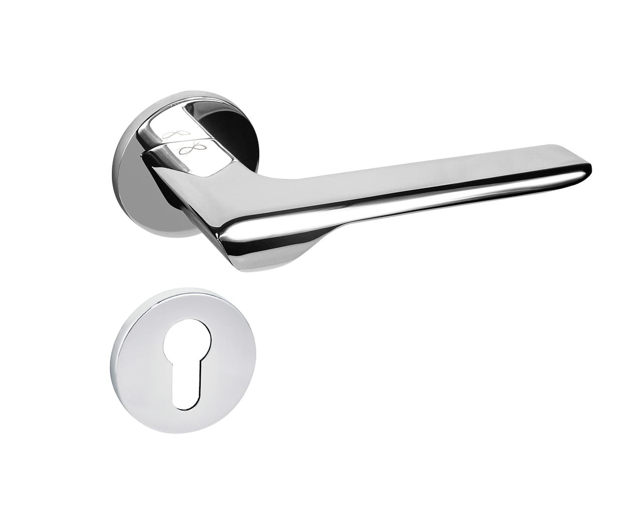 Infinity Line Linea SLIM Chrome WEDGE S O 700 - Door Handle on a Round Rose