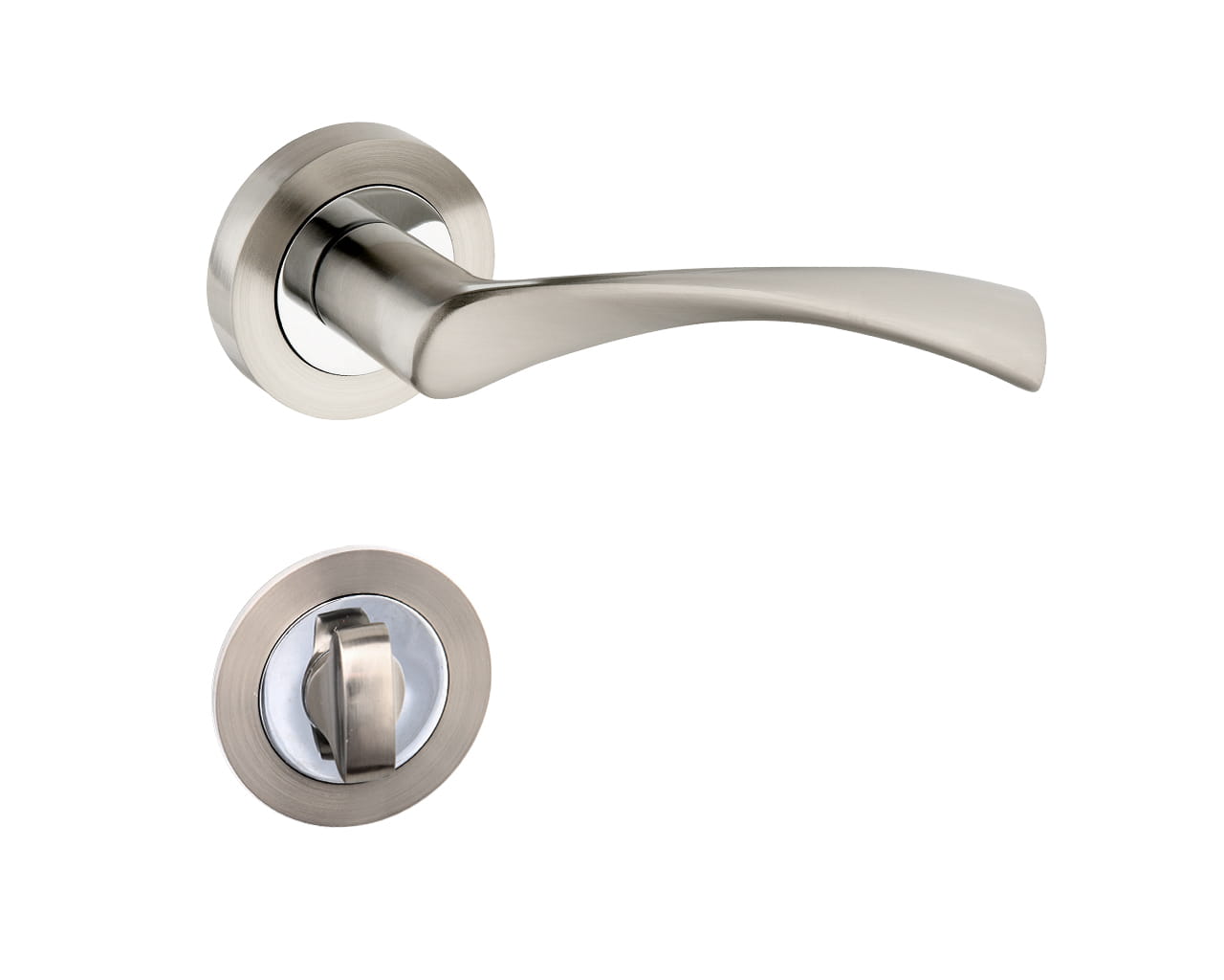 Infinity Line Laura KLR 100 Chrome Satin - Door Handle on a Round Rose