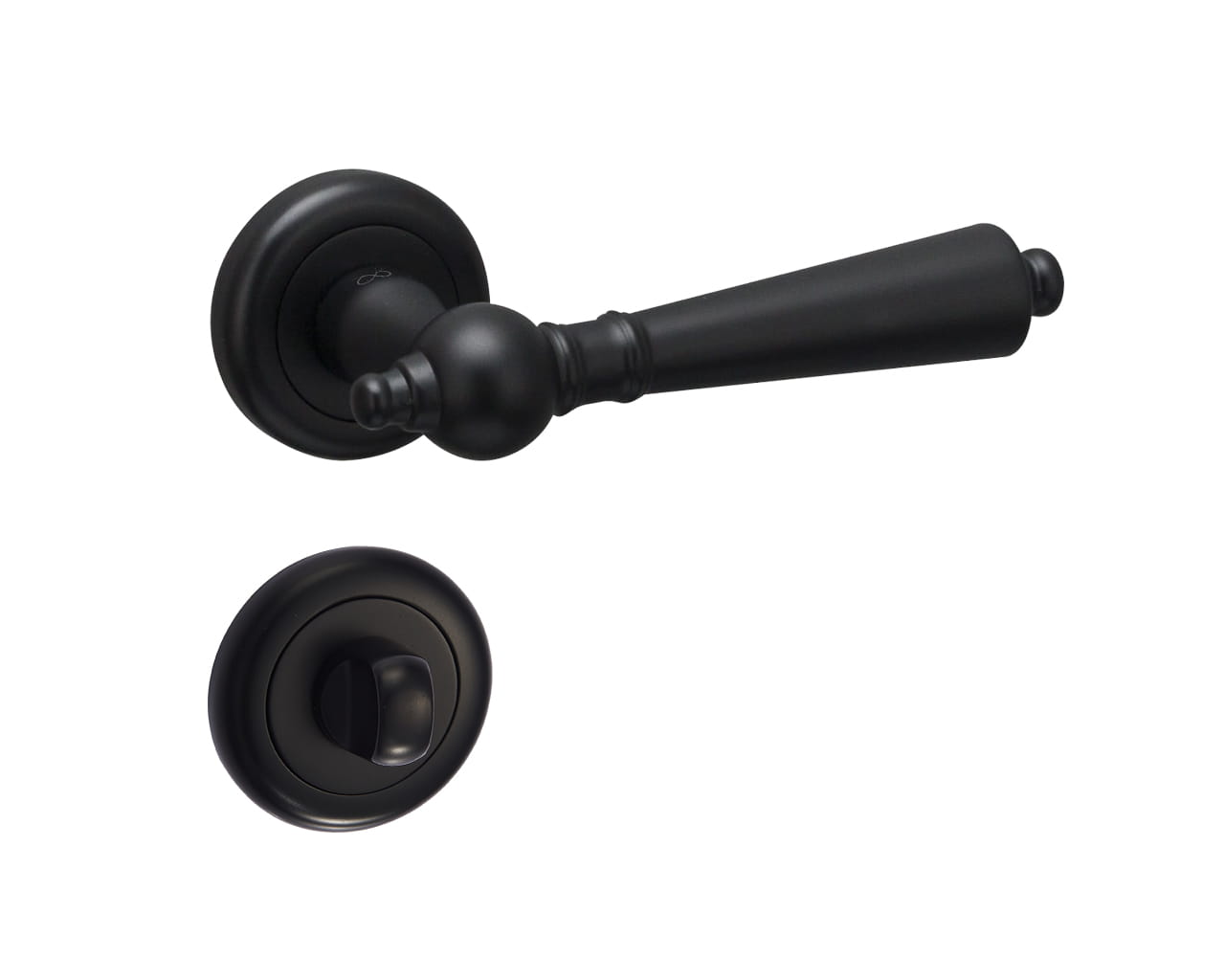 Infinity Line Millennium KMM B00 Black - Door Handle on a Round Rose