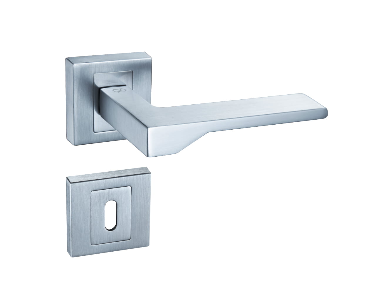 Infinity Line New KNV M700 Chrome Matt - Door Handle on a Square Rose