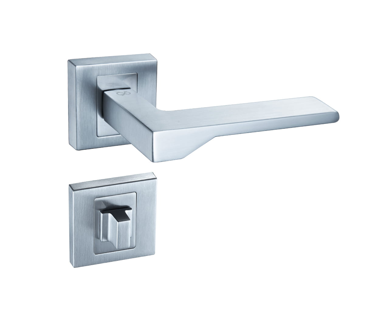Infinity Line New KNV M700 Chrome Matt - Door Handle on a Square Rose