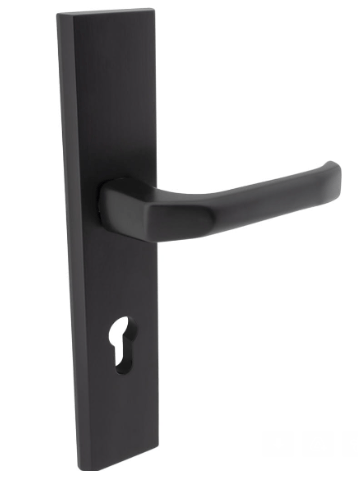 Alub Neo Black K+K -External Door Handle on a Backplate
