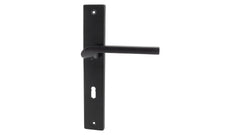 Alub Zoya Black - Door Handle on a Backplate