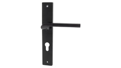 Alub Zoya Black - Door Handle on a Backplate