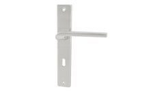 Alub Zoya Nickel Satin - Door Handle on a Backplate