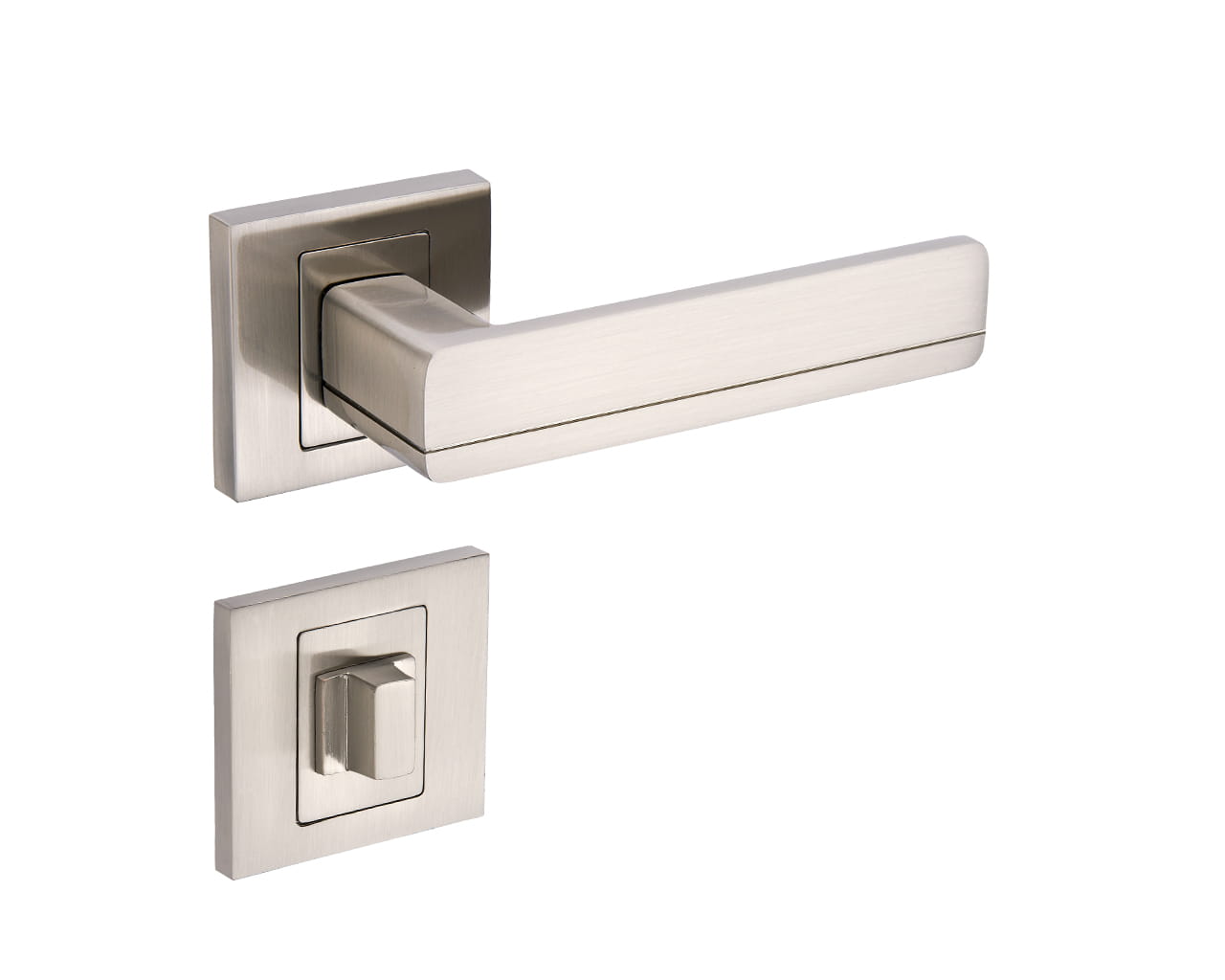 Infinity Line Platon KPL 300 Satin - Door Handle on a Square Rose