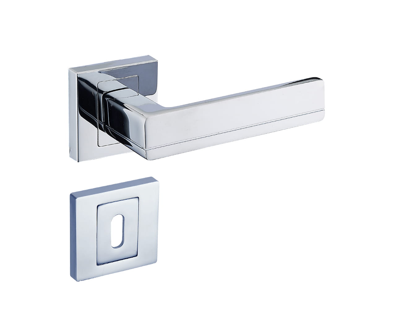 Infinity Line Platon KPL 700 Chrome - Door Handle on a Square Rose