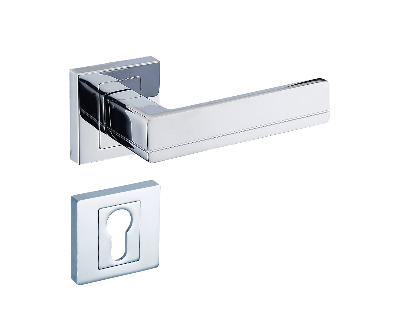 Infinity Line Platon KPL 700 Chrome - Door Handle on a Square Rose