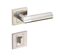 Infinity Line Karo KRO 100 Chrome/Satin - Door Handle on a Squre Rose