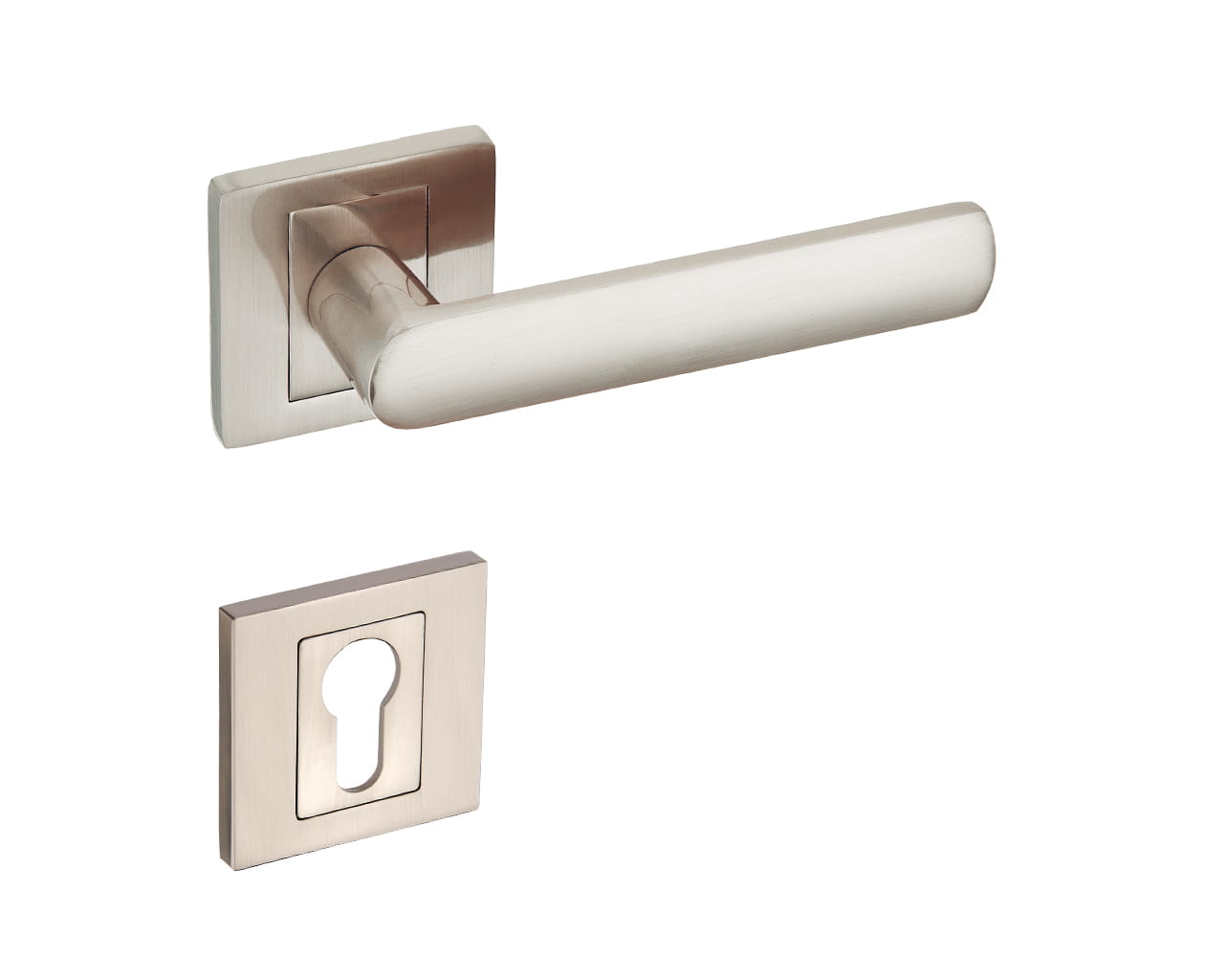 TORINO KTR 300 Satin - Door Handle on a Square Rose