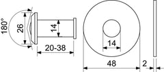 Richter Czech Peephole with pad RVW.20-38 matt nickel