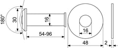 Richter Czech Peephole with pad RVW.54-96 matte nickel