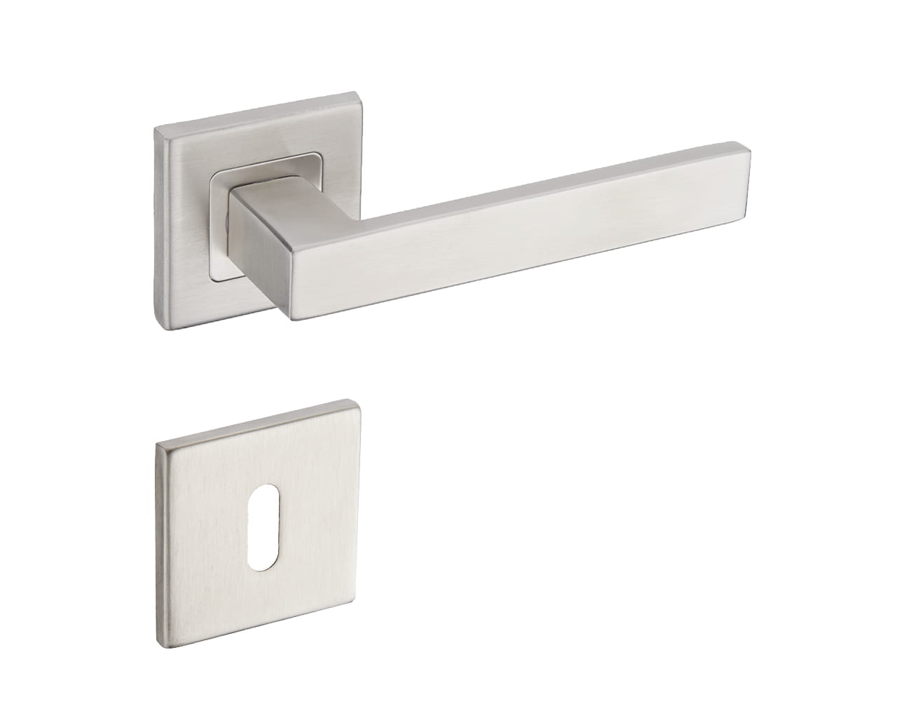Infinity Line Quatro KUQ 500 Stainless Steel - Door Handle on a Square Rose