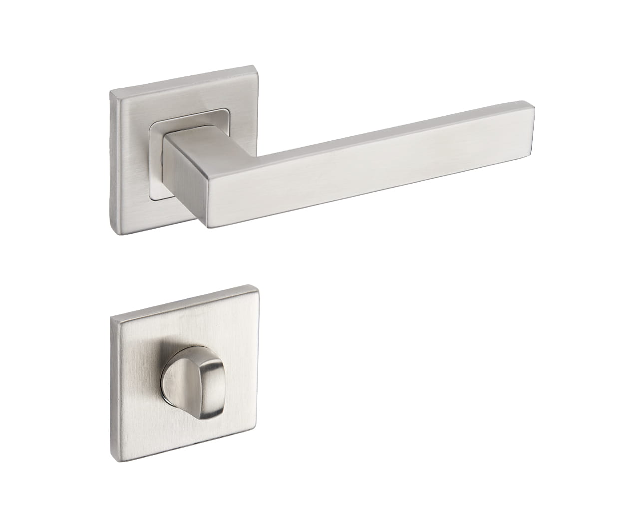 Infinity Line Quatro KUQ 500 Stainless Steel - Door Handle on a Square Rose