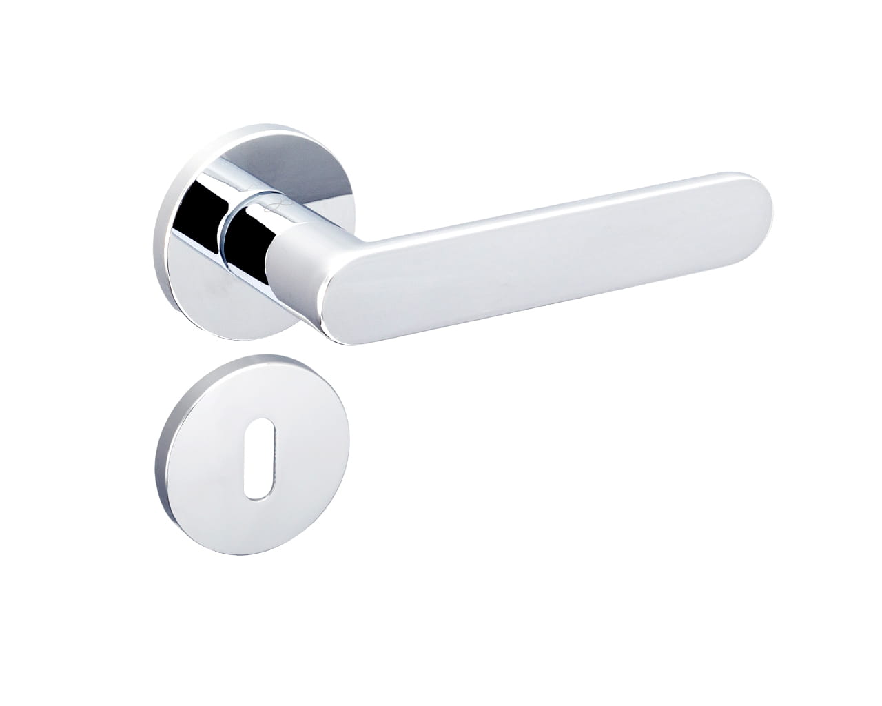 Wenus FIT KWF O 700 Chrome - Door Handle on a Round Rose
