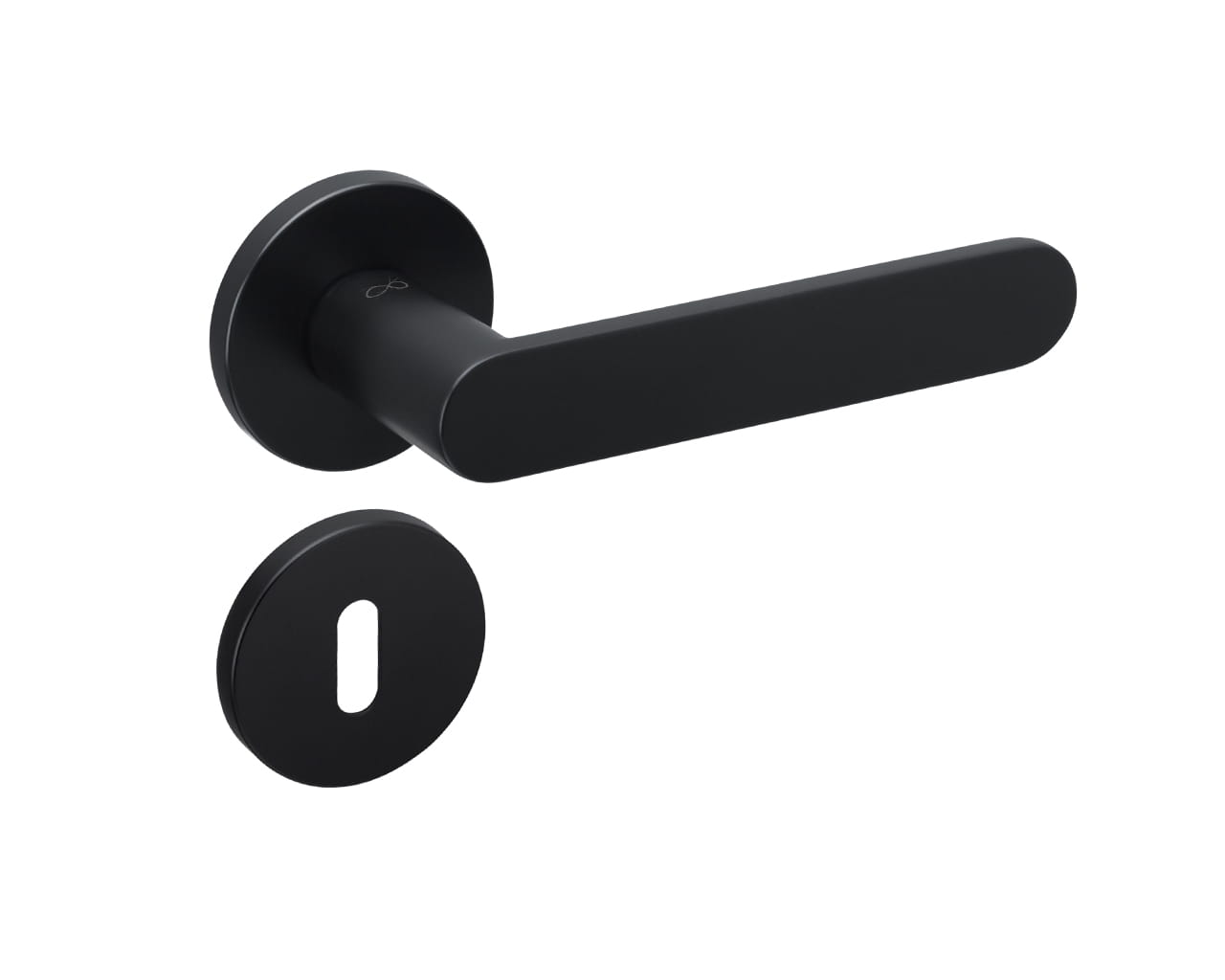 Infinity Line Wenus FIT KWF O B00 Black - Door Handle on a Backplate