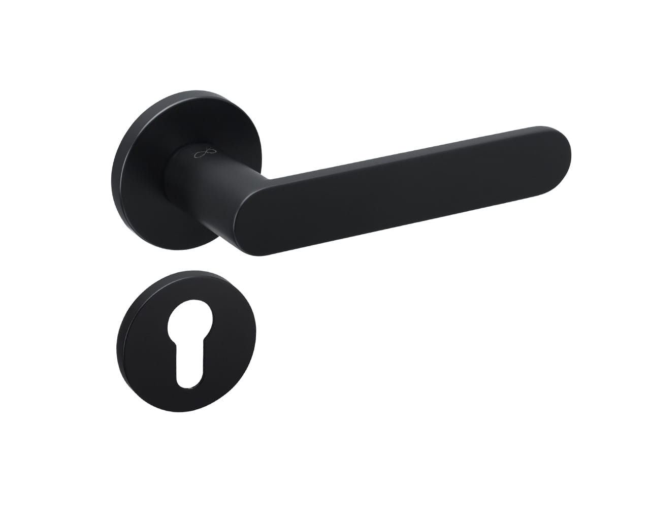 Infinity Line Wenus FIT KWF O B00 Black - Door Handle on a Backplate