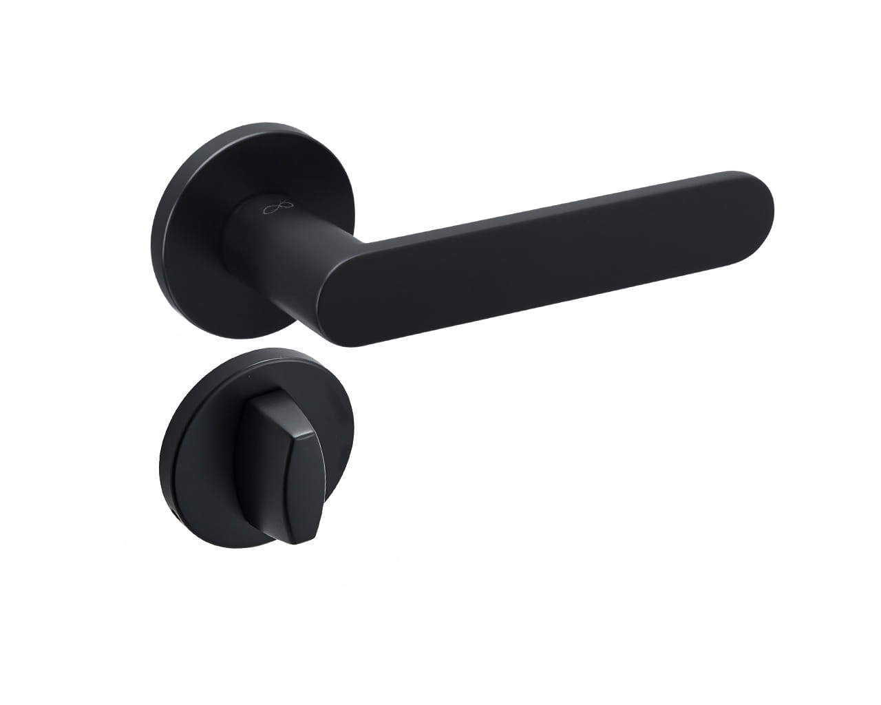 Infinity Line Wenus FIT KWF O B00 Black - Door Handle on a Backplate