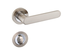 Wenus KWU O 100 Chrome Satin - Door Handle on a Round Rose