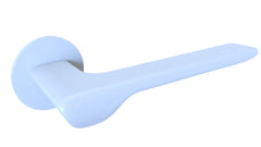 Linea SLIM white WEDGE S O 800 - Door Handle on a Round Rose