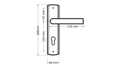 MATI black K+G - External Door Handle on a Backplate