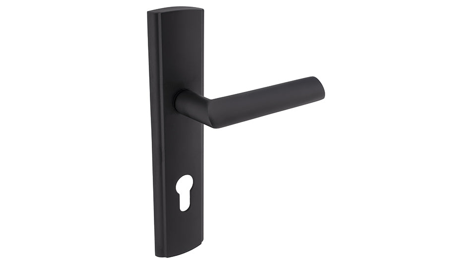 MATI black K+K - External Door Handle on a Backplate