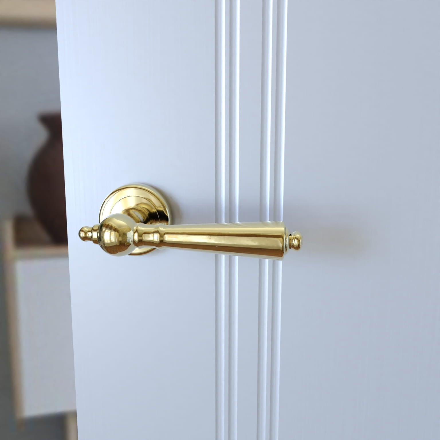 Infinity Line Millennium KMM G00 Brass - Door Handle on a Round Rose