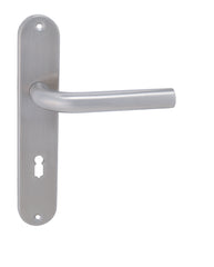 Mona - Door Handle on a Backplate made of Stainless Steel