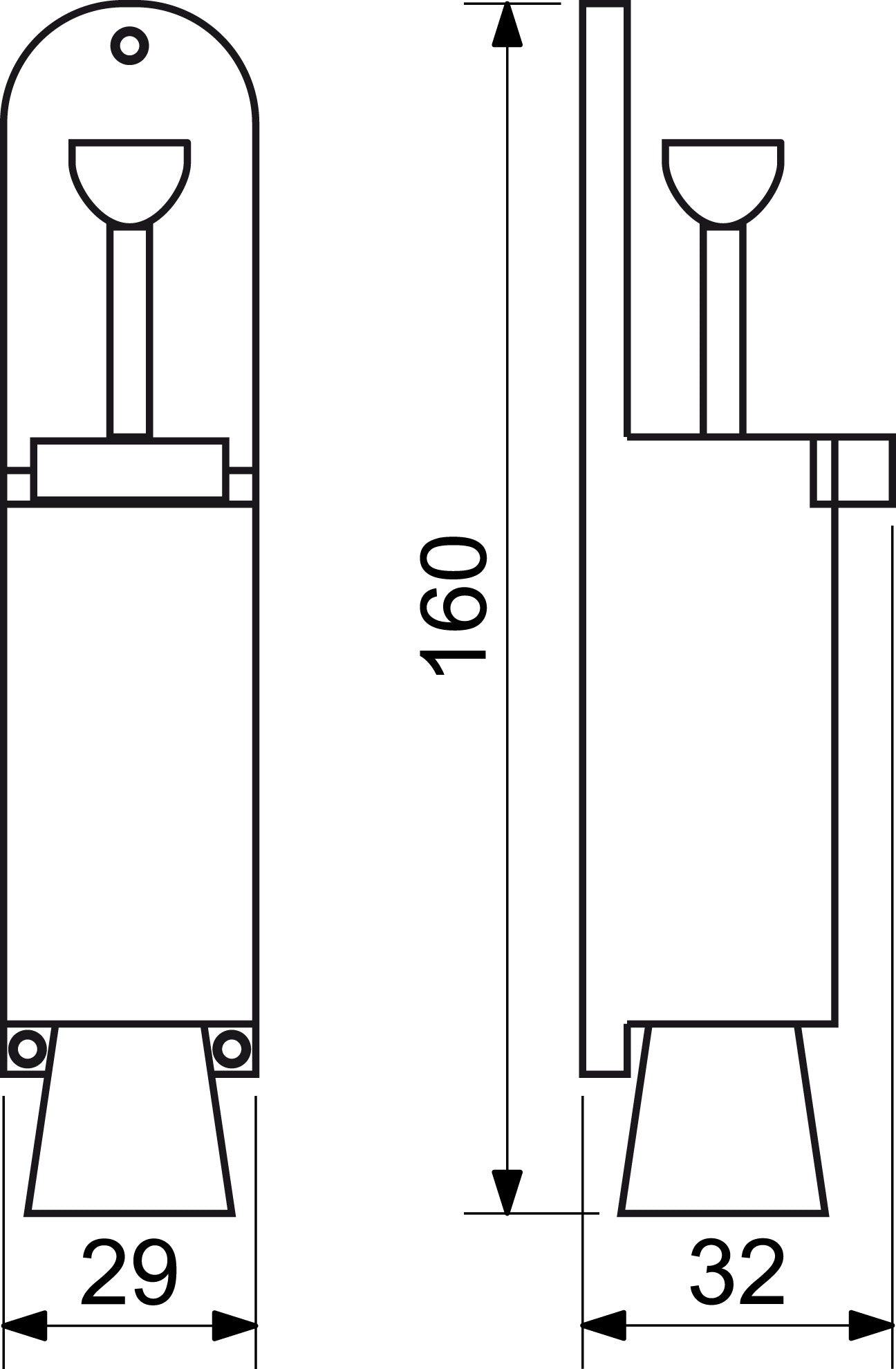 Richter Czech Stainless steel door adjuster 002.N