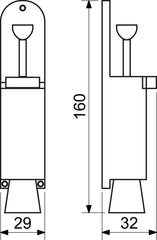 Richter Czech Stainless steel door adjuster 002.N