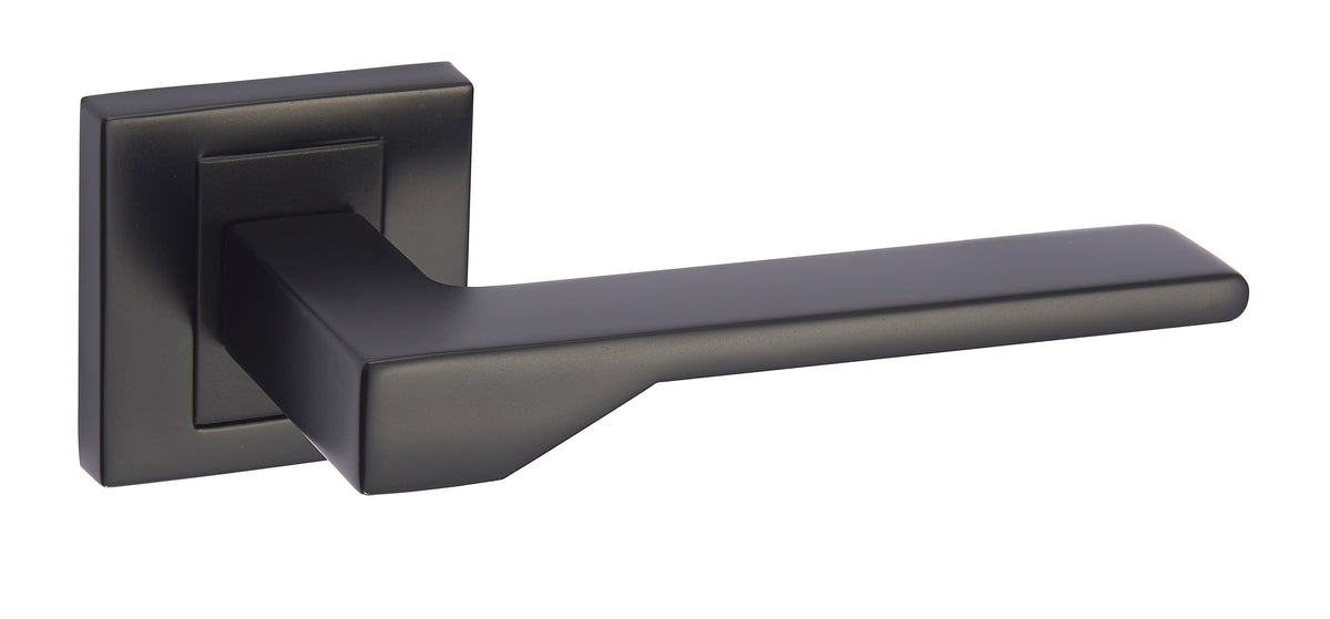 Infinity Line New KNV B00 Black - Door Handle on a Square Rose