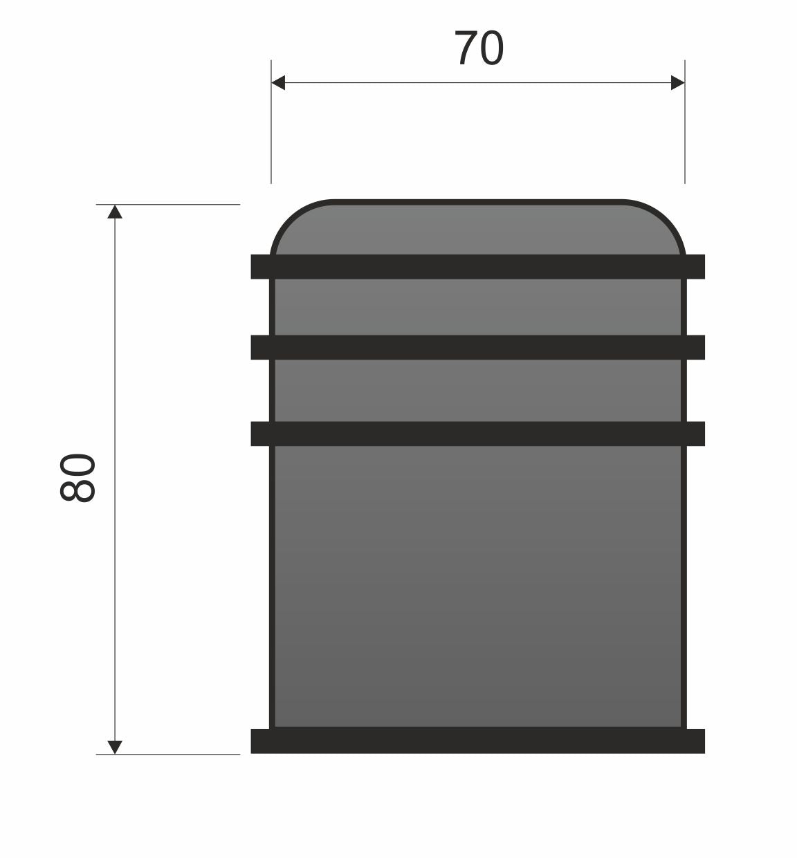 Infinity Line Stopper ODB LONG 300 satin