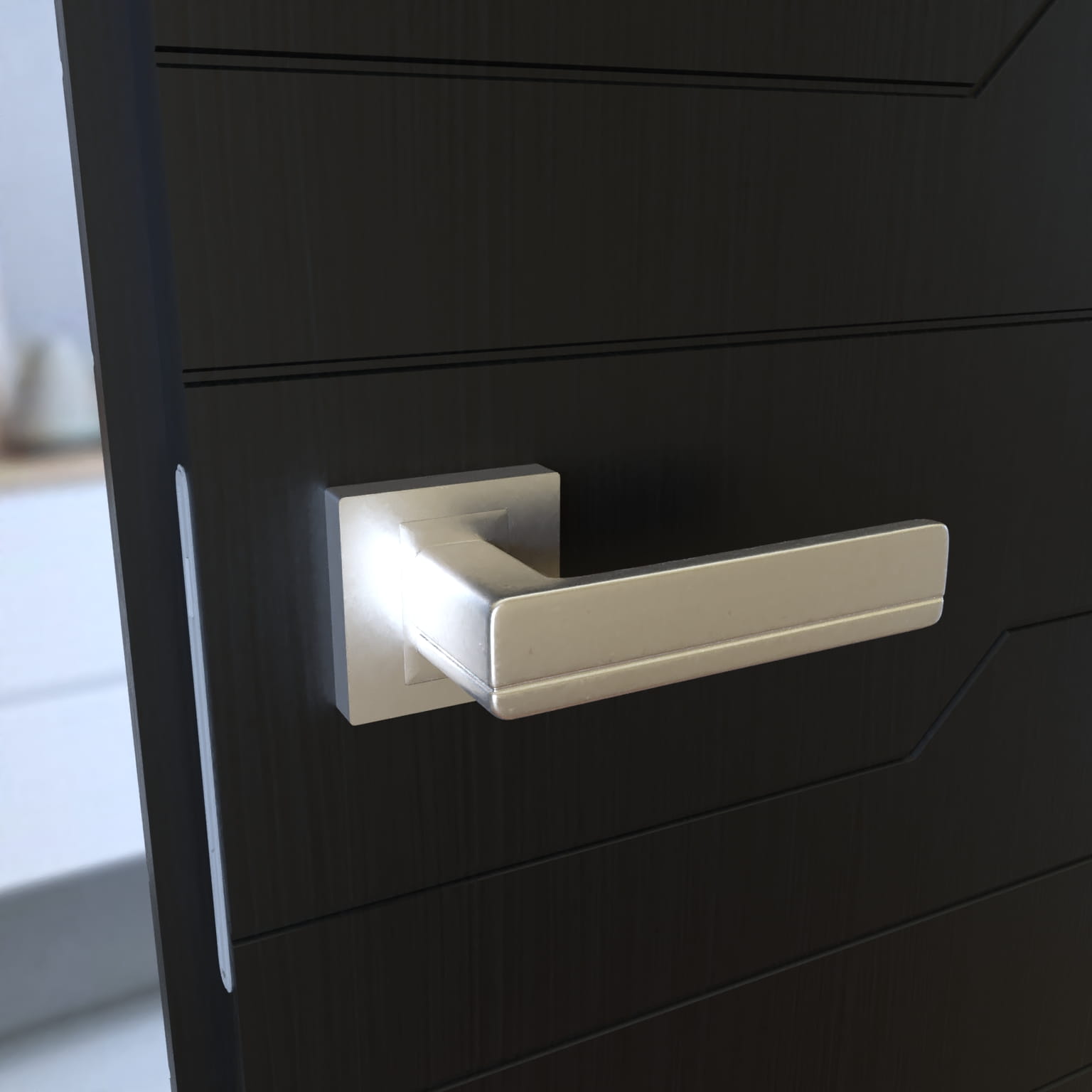 Infinity Line Platon KPL 300 Satin - Door Handle on a Square Rose