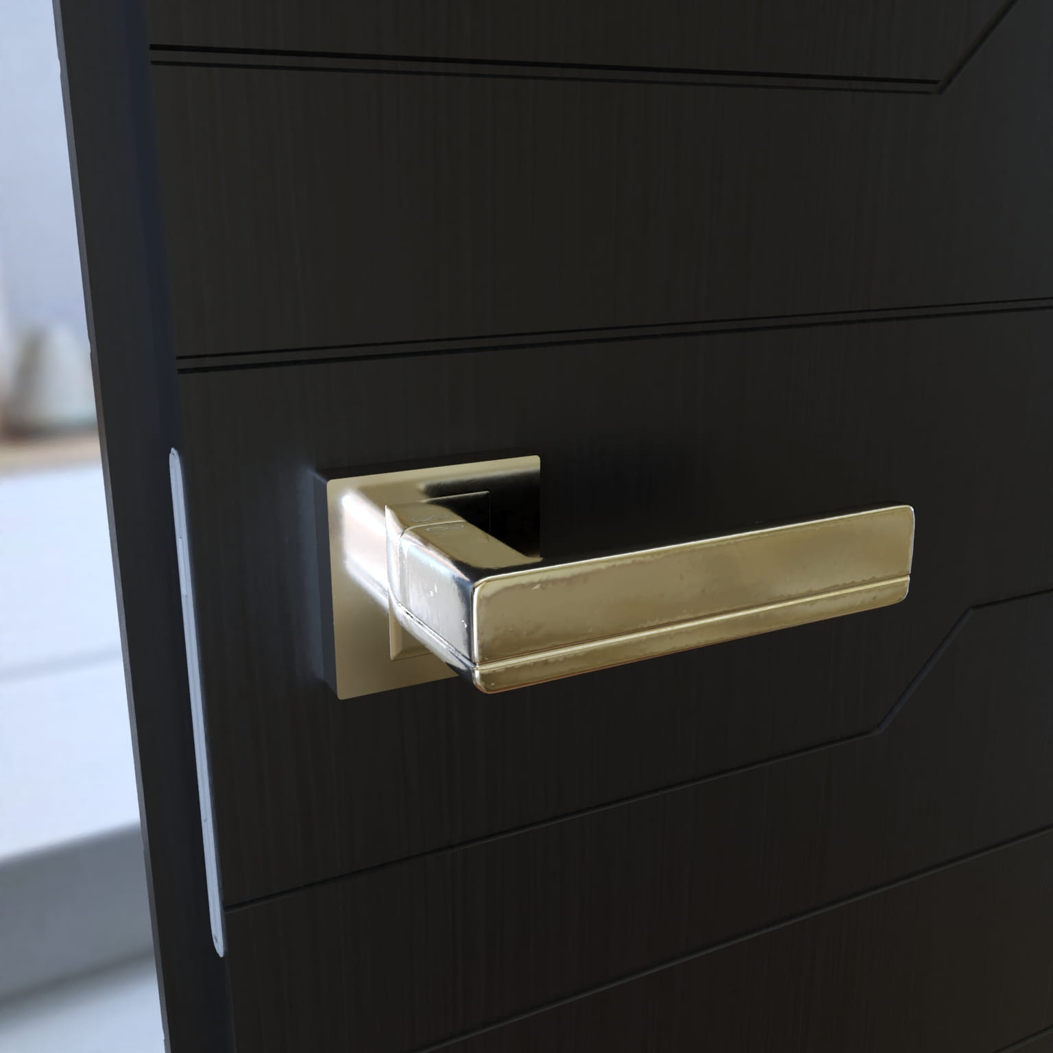 Infinity Line Platon KPL 700 Chrome - Door Handle on a Square Rose