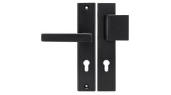 Alub THEO Black K+G -External Door Handle on a Backplate