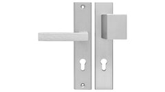 THEO Titanium K+G -External Door Handle on a Backplate