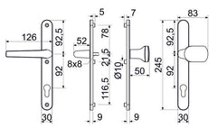 Richter Czech RHD.005 for Plastic doors -  handle/knob
