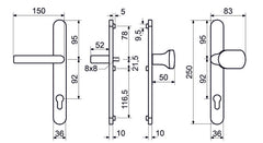 RHD.0030 for Plastic Door -  handle/knob